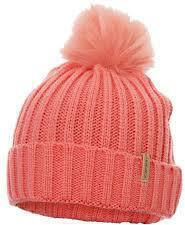 Pom Pom Beanie Unisex Beanie Gestrickt in Rosa Farbe
