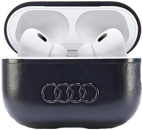 Audi Leather Big Logo Θήκη Δερμάτινη σε Μαύρο χρώμα για Apple AirPods Pro 2