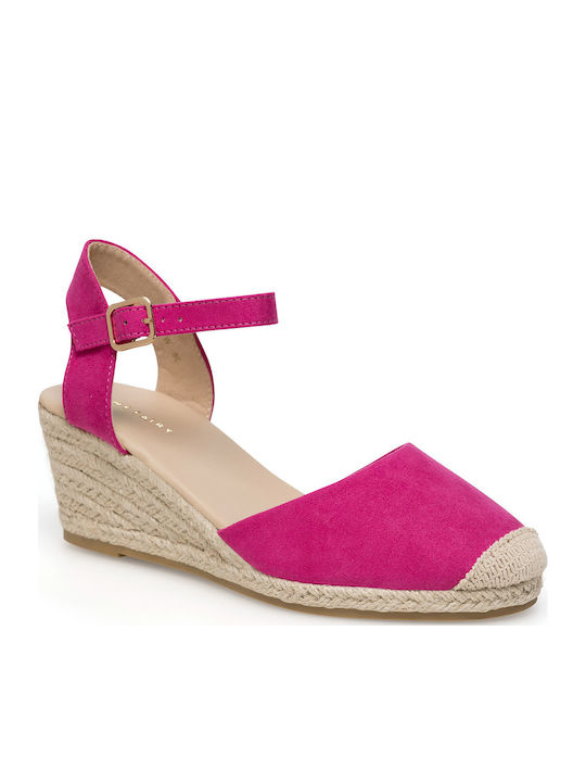 Platforme dama în Tip Espadrile Roz