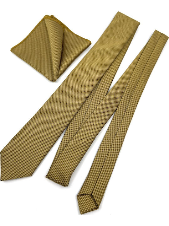 Legend Accessories Men's Tie Set Printed Gold