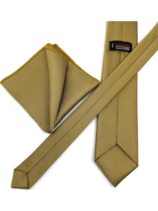 Legend Accessories Men's Tie Set Printed Gold