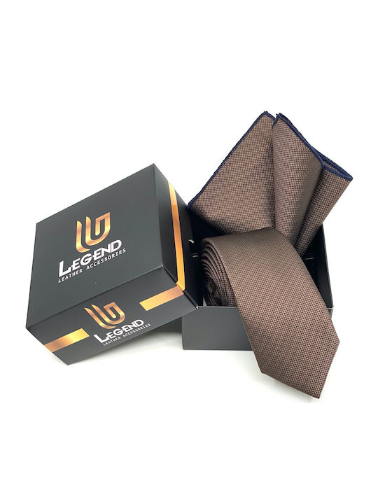 Legend Accessories Men's Tie Set Monochrome Brown Red