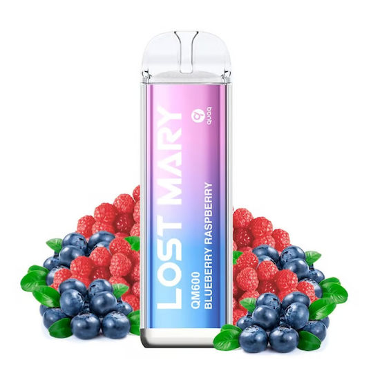 Lost Mary Електронна Еднократна Цигара 600 Вдишвания Blueberry Raspberry 2ml 20mg Лилава