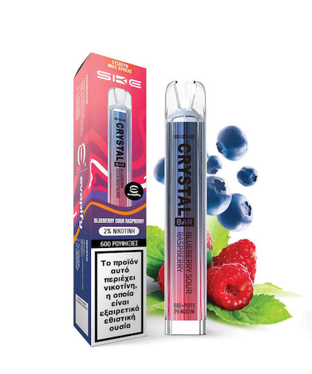 SKE Crystal Einweg E-Zigarette 600 Züge Blueberry Raspberries 2ml 20mg