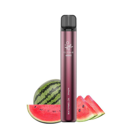 Elf Bar 600 V2 Țigară Electronică De Unică Folosință 600 Inhalări Gust Pepene Verde 2ml 20mg Maro