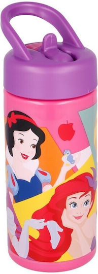 Disney Princess Παιδικό Παγούρι Disney Princess Σιλικόνης με Καλαμάκι 410ml