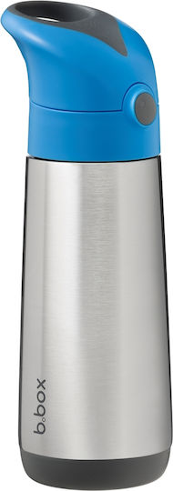 Παγούρι Θερμός 500ml Καλαμάκι B.box Blue Slate