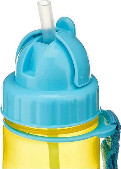 Skip Hop Giraffe Kids Water Bottle Plastic with Straw Yellow 384.5ml