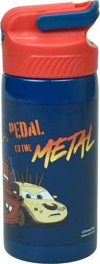 Gim Road Rumblers Kids Water Bottle Disney Cars Stainless Steel with Straw 500ml