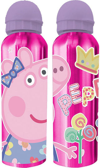 Peppa Pig Kids Water Bottle Peppa Pig Aluminium White Cap 500ml