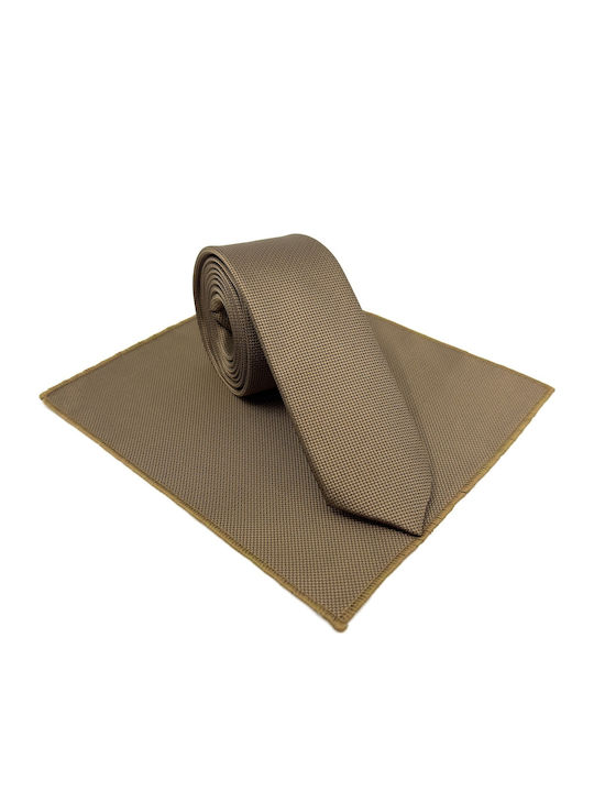 Legend Accessories Synthetic Men's Tie Set Monochrome Beige