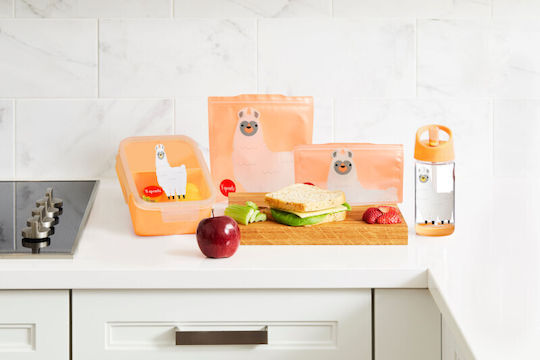 3 Sprouts Plastic Kids' Food Container Orange x x 6.4cm