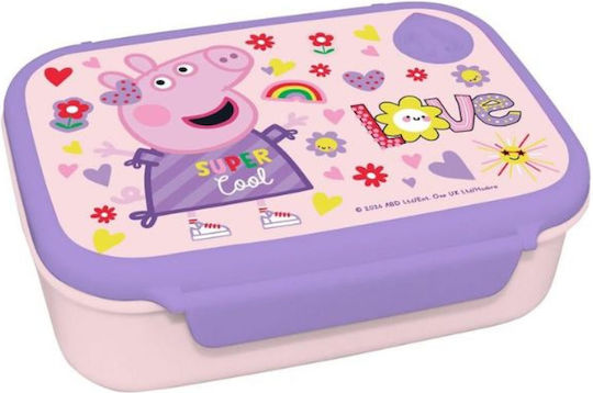 Peppa Pig Пластмасово детско сетче за храна Peppa Pig Лилав