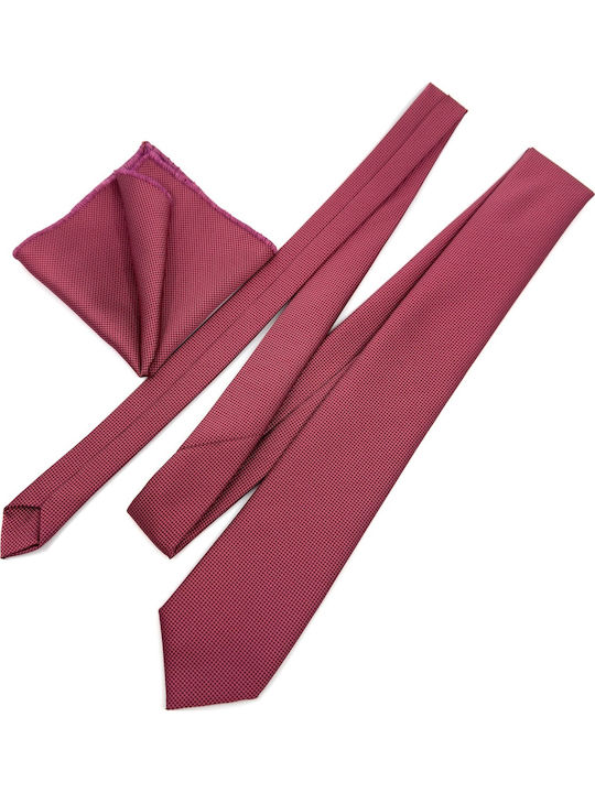 Legend Accessories Σετ Ανδρικής Γραβάτας με Σχέδια σε Κόκκινο Χρώμα