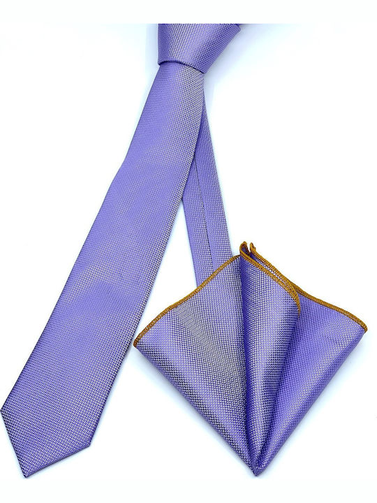 Legend Accessories Set de Cravată pentru Bărbați Sintetic Monocromie în Culorea Violet