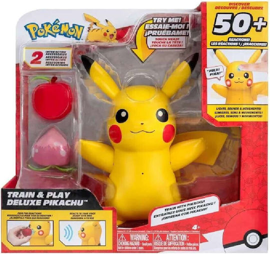 Jazwares Pokémon Train And Play Deluxe Pikachu Collectible Figure 12cm