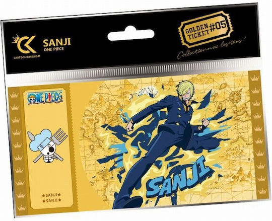 Cartoon Kingdom One Piece Golden Ticket Replik Artikel