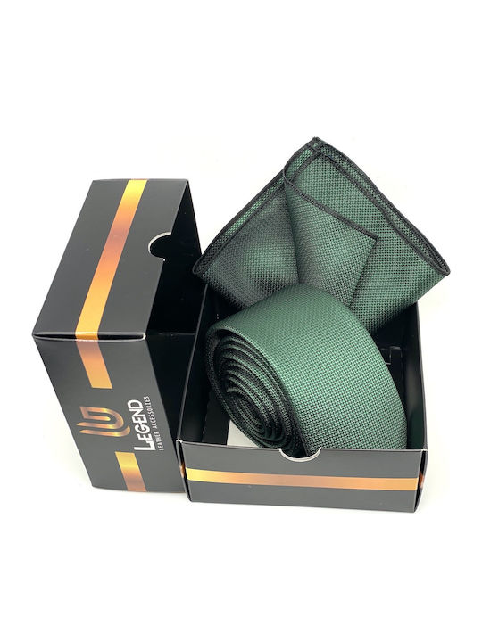 Legend Accessories Synthetic Men's Tie Set Monochrome Dark Green