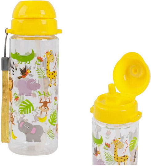 iDrink Kids Water Bottle Plastic with Straw 400ml