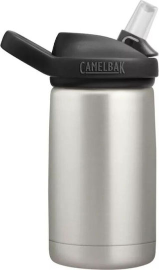 Camelbak Eddy+ Kids Water Bottle Thermos Stainless Steel with Straw Non Spill Silver 350ml