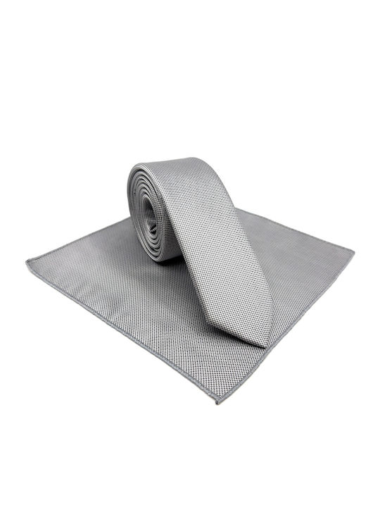 Legend Accessories Herren Krawatten Set Synthetisch,Polyester/Cotton/Leather Monochrom in Gray Farbe