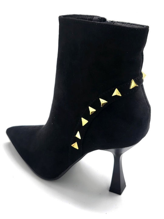 Suede Women's Chelsea Boots Black/Gold