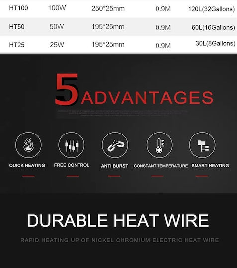 Aquarium Thermostat 100W