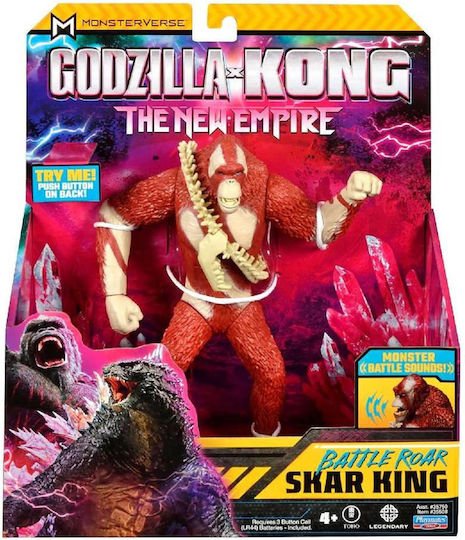 Action Figure Godzilla X Kong with Sounds Roar Skar King for 4+ years old Years 18cm.