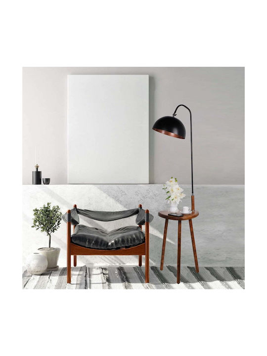 Opviq Floor Lamp H160xW40cm. with Socket for Bulb E27 Black