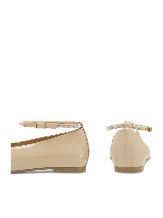 Damen Ballerinas in Beige Farbe