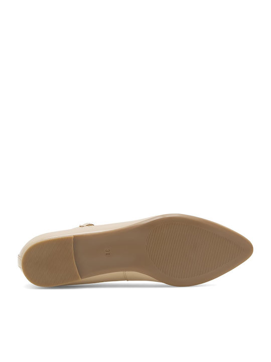 Damen Ballerinas in Beige Farbe