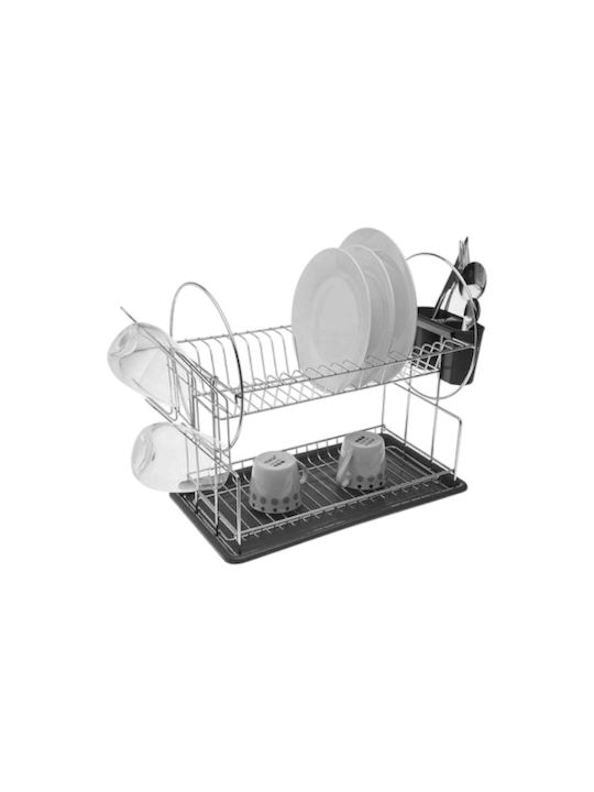 Dish Drainer Double Tier from Stainless Steel in Silver Color