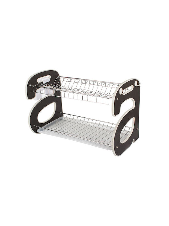 Dish Drainer Double Tier Plastic in Black Color