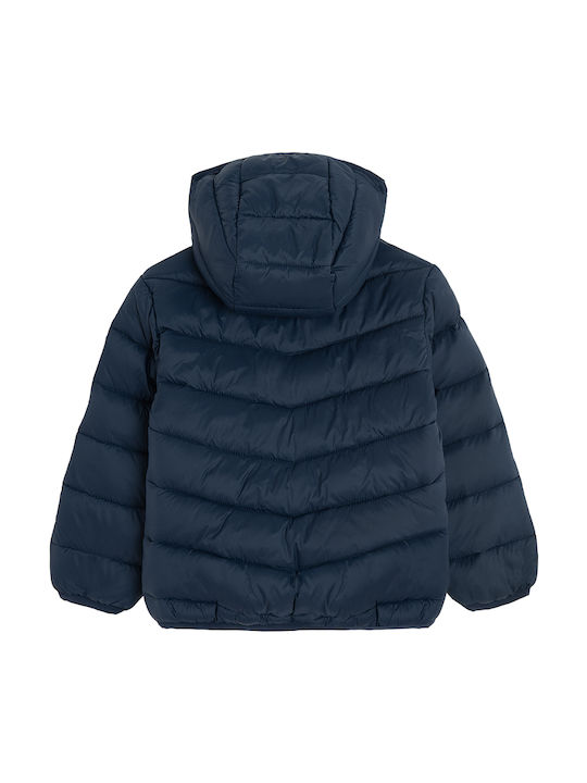 Kids' Quilted Jacket with Hood Blue