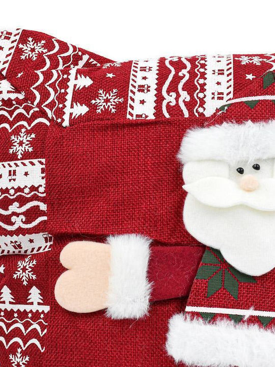 Fylliana Christmas Decorative Pillow Santa Claus Square Red 44x44cm