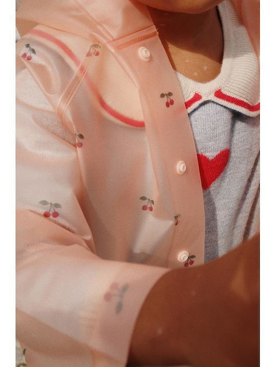 Αδιάβροχο Παιδικό Casual Μπουφάν με Κουκούλα Cherry