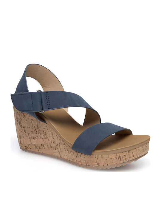 Damenplattformen Marineblau