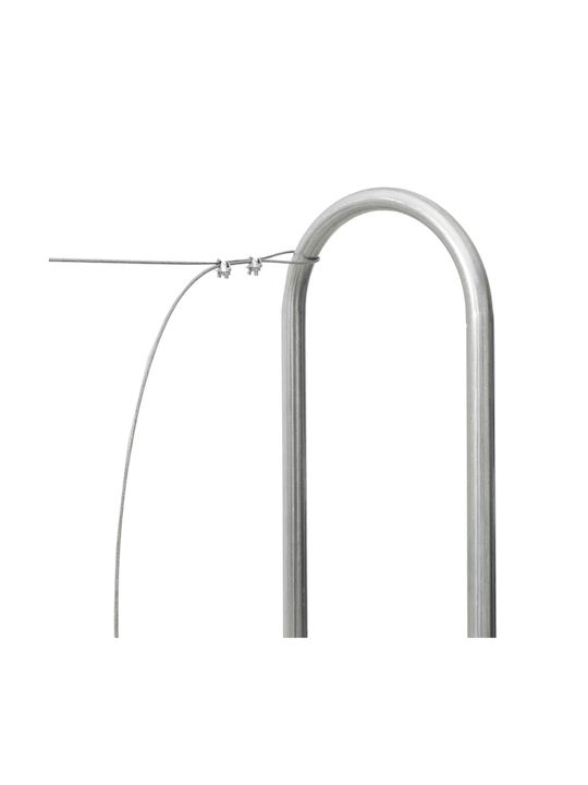 vidaXL Inox Raft Depozitare lemne 200x25x150cm Argintiu