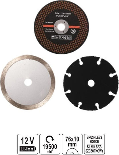 Yato YT-82905 Τροχός Mini 76mm Μπαταρίας 12V Solo