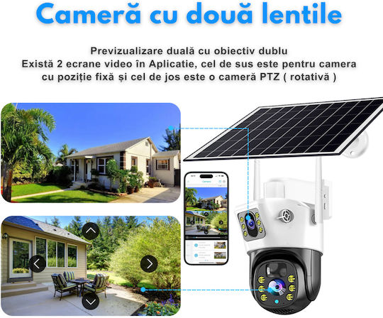 IP Überwachungskamera Wi-Fi Full HD+ 4MP Wasserdicht Batteriebetrieben mit Zwei-Wege-Kommunikation