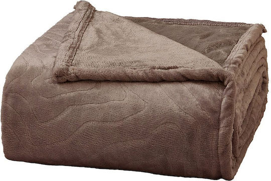 Borea Jungle Velvet Blanket Double 220x240cm Brown