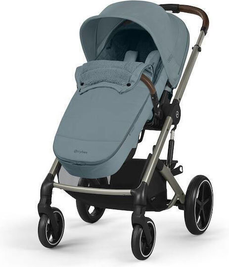 Cybex Gold Калъф за количка Waterproof Stormy Blue с плюшено покритие
