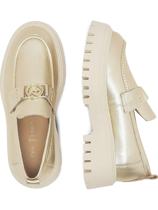 Damen Loafers in Gold Farbe
