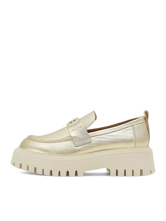 Damen Loafers in Gold Farbe