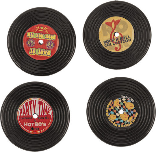 Retro Vinyl Fridge Magnets Set of 4