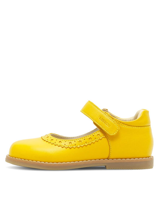 Kids Ballerinas with Hoop & Loop Closure Yellow