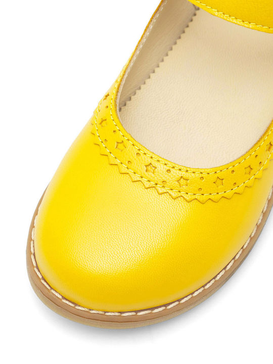Kids Ballerinas with Hoop & Loop Closure Yellow