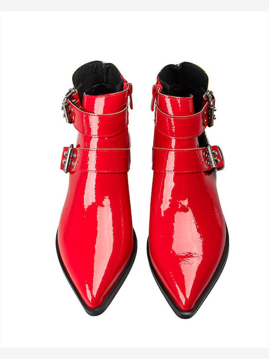 Stiefeletten Damen Rot