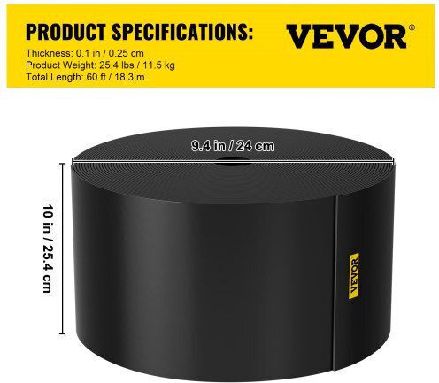 Vevor Μεταλλική Μπορντούρα Κήπου σε Μαύρο Χρώμα xcm