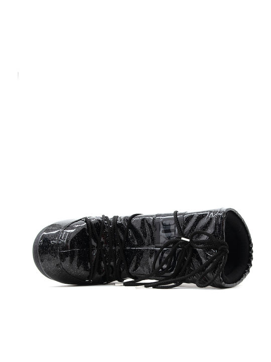 Snow Boots with Laces Black